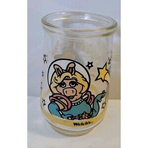 Vintage 1998 Welch's Jelly Jar Glass Muppets in Space Miss Piggy Shining Star 2